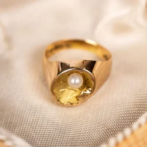 50-tals ring med pärla