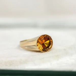 60-tals ring med syntetisk gul safir