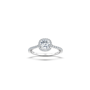 ‘A.P. One’ Halo Ring med Kuddslipad Diamant