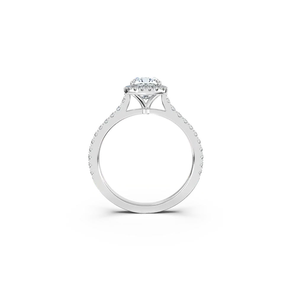 ‘A.P. One’ Halo Ring med Kuddslipad Diamant - Bild 2
