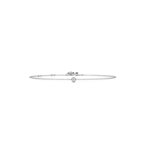 ‘Bezel’ Diamantarmband, Vitguld