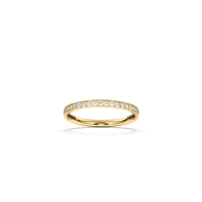 ‘Classic’ Alliansring med diamanter, 0.01 ct - Bild 2