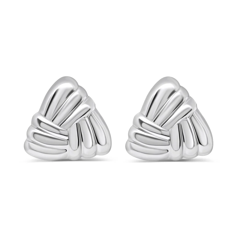 Folded Triangle Earrings