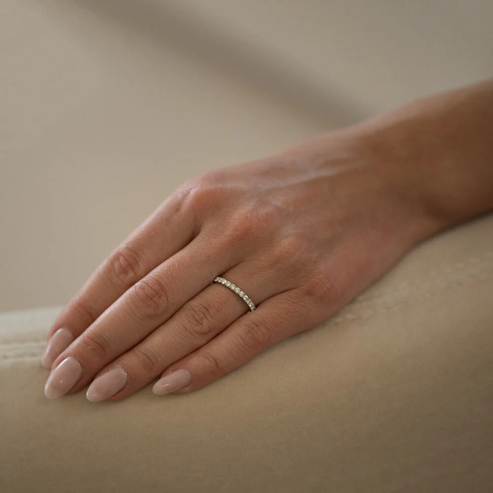 ‘Forever’ Alliansring med diamanter, 0.03 ct - Bild 2