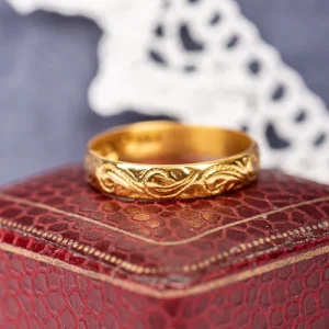 Hangraverad 23k guldring