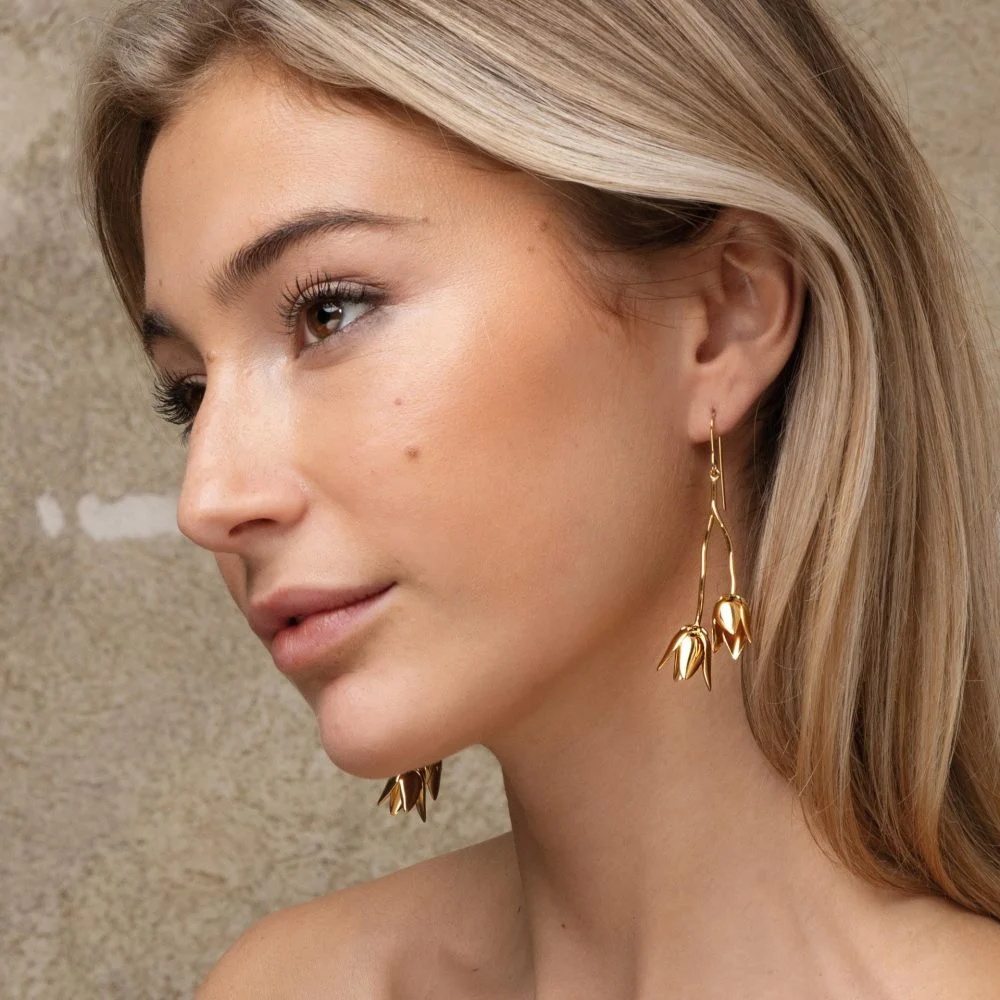 Helleborus Earrings Gold Plated - Bild 2
