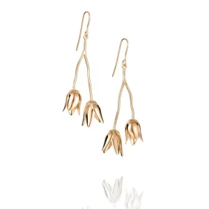 Helleborus Earrings Gold Plated