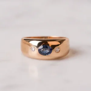 Lordring med safir och diamanter