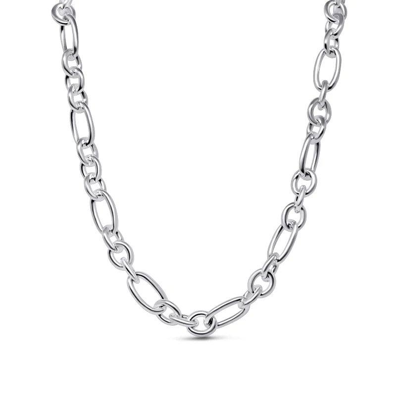 Oval Round Chain Necklace