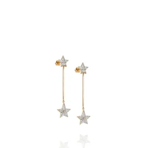 Reach The Star & Stars Earrings – Guld