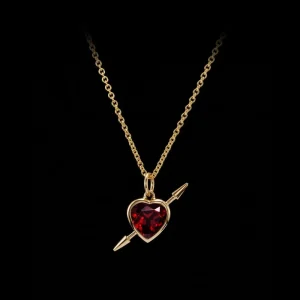Rebel Love Necklace Red Garnet