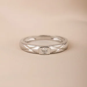 Ring i platina med diamant