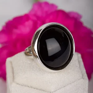 Ring med stor onyx från Georg Jensen