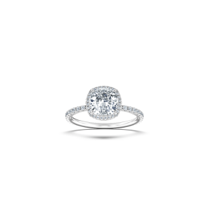 ‘Signature’ Halo Ring med Kuddslipad Diamant