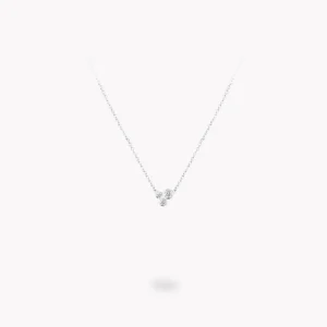 ‘Triple Bezel’ Diamanthalsband, Vitguld